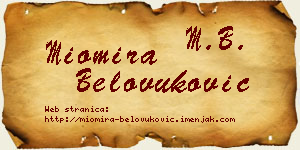 Miomira Belovuković vizit kartica